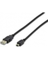 ASSMANN Kabel  USB 2.0 HighSpeed''Canon''Typ USB A/miniUSB B (5pin) M/M czarny 3 - nr 18