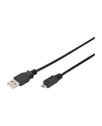 ASSMANN Kabel połączeniowy USB 2.0 HighSpeed Typ USB A/microUSB B M/M czarny 1m