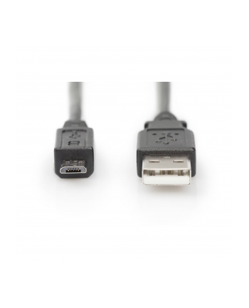 ASSMANN Kabel połączeniowy USB 2.0 HighSpeed Typ USB A/microUSB B M/M czarny 1m