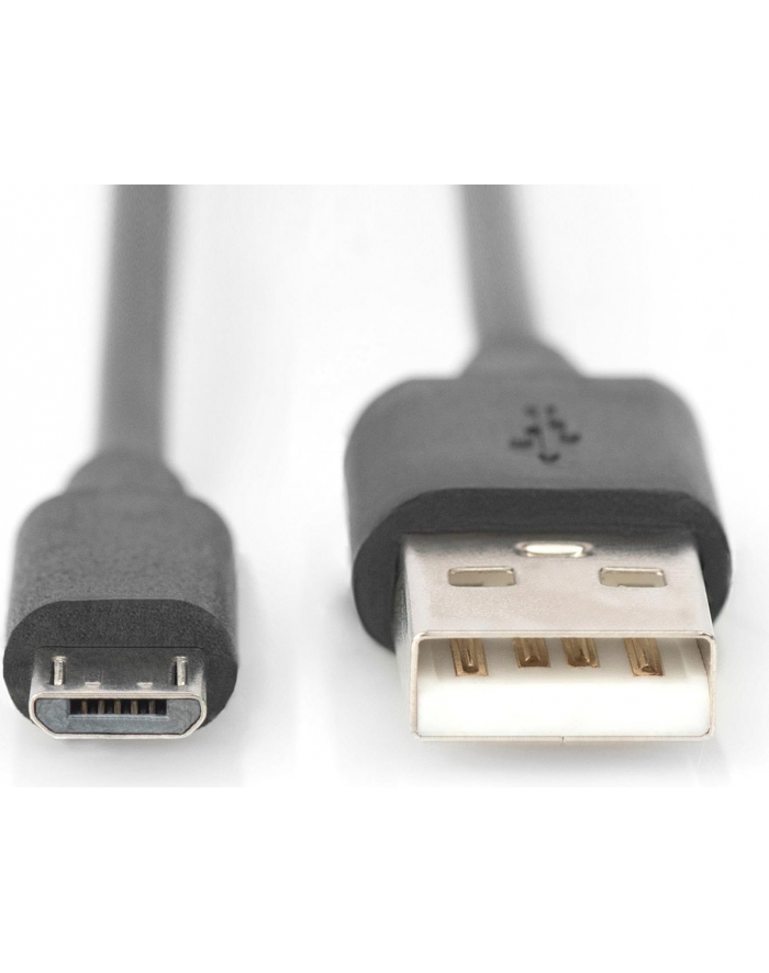 ASSMANN Kabel połączeniowy USB 2.0 HighSpeed Typ USB A/microUSB B M/M czarny 1m główny