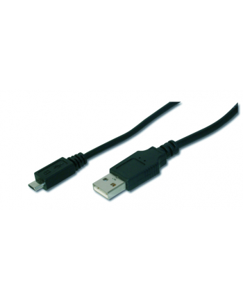 ASSMANN Kabel połączeniowy USB 2.0 HighSpeed Typ USB A/microUSB BM/M czarny 1,8m
