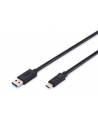 ASSMANN Kabel połączeniowy USB 3.0 SuperSpeed Typ USB A/USB C M/M czarny 1m - nr 11