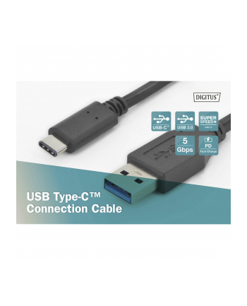 ASSMANN Kabel połączeniowy USB 3.0 SuperSpeed Typ USB A/USB C M/M czarny 1m