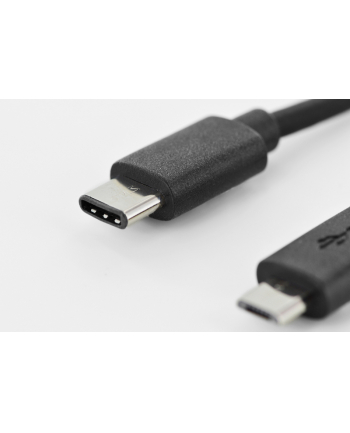 ASSMANN Kabel połączeniowy USB2.0 HighSpeed Typ USB C/microUSB B M/M czarny 1,8m