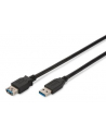 ASSMANN Kabel przedłużający USB 3.0 SuperSpeed Typ USB A/USB A M/Ż czarny 3,0m - nr 1