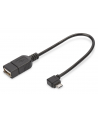 ASSMANN Kabel adapter USB2.0 HighSpeed OTG Typ microUSB B kątowy/USB A M/Ż 0,15m - nr 14