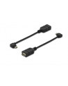 ASSMANN Kabel adapter USB2.0 HighSpeed OTG Typ microUSB B kątowy/USB A M/Ż 0,15m - nr 1