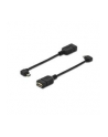 ASSMANN Kabel adapter USB2.0 HighSpeed OTG Typ microUSB B kątowy/USB A M/Ż 0,15m - nr 20