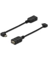 ASSMANN Kabel adapter USB2.0 HighSpeed OTG Typ microUSB B kątowy/USB A M/Ż 0,15m - nr 21