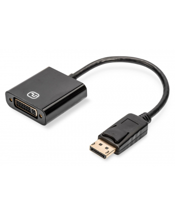 ASSMANN Kabel Displayport 1.1a z zatrzaskiem Typ DP/DVI-I(24+5) M/Ż czarny 0,15m