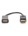ASSMANN Kabel adapter Displayport1.1a z zatrzaskiem Typ DP/HDMIAM/Żczarny 0,15m - nr 23