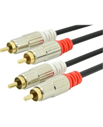 EDNET Kabel połączeniowy Audio Cinch Stereo Typ 2 x RCA/2 x RCA M/M czarny 1,5m