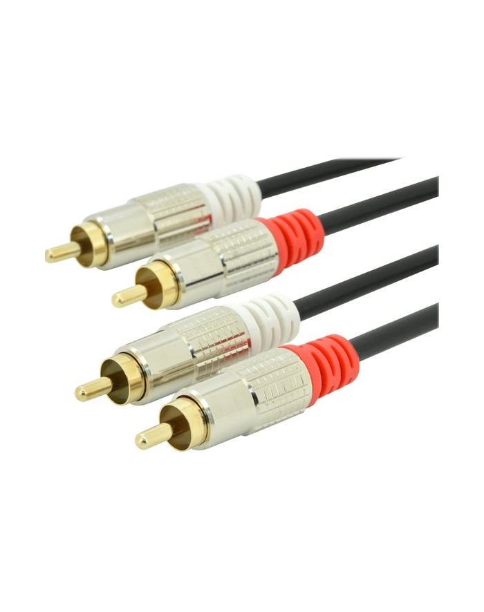 EDNET Kabel połączeniowy Audio Cinch Stereo Typ 2 x RCA/2 x RCA M/M czarny 1,5m główny