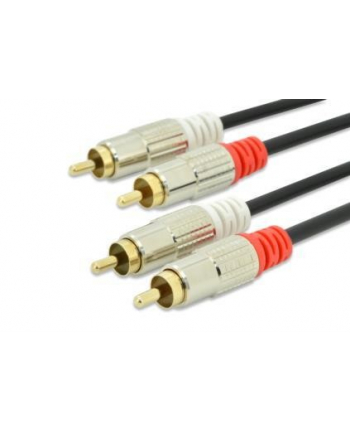 EDNET Kabel połączeniowy Audio Cinch Stereo Typ 2 x RCA/2 x RCA M/M czarny 10,0m