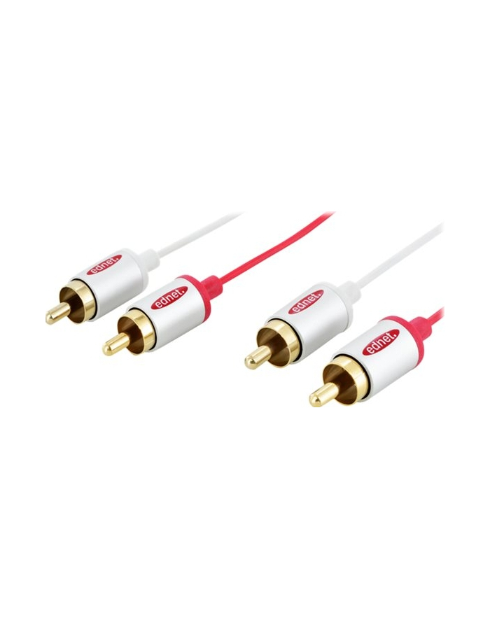 EDNET Kabel połączeniowy Audio Cinch Stereo Typ 2 x RCA/2 x RCA M/M czarny 10,0m główny