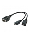 Gembird kabel USB 2.0 OTG AF -> USB micro BM + USB micro BF (zasilanie) - nr 8