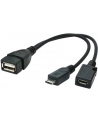 Gembird kabel USB 2.0 OTG AF -> USB micro BM + USB micro BF (zasilanie) - nr 9