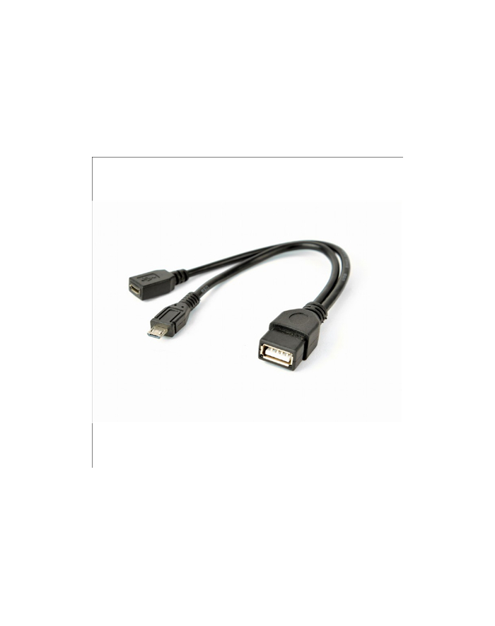 Gembird kabel USB 2.0 OTG AF -> USB micro BM + USB micro BF (zasilanie) główny