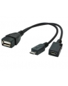 Gembird kabel USB 2.0 OTG AF -> USB micro BM + USB micro BF (zasilanie) - nr 12