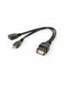 Gembird kabel USB 2.0 OTG AF -> USB micro BM + USB micro BF (zasilanie) - nr 13