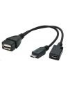 Gembird kabel USB 2.0 OTG AF -> USB micro BM + USB micro BF (zasilanie) - nr 4