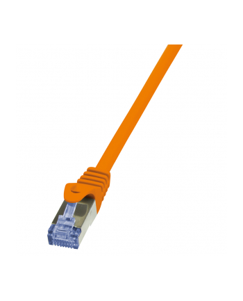 LOGILINK Patchcord Cat.6A 10G S/FTP PIMF PrimeLine 0,5m pomarańczowy