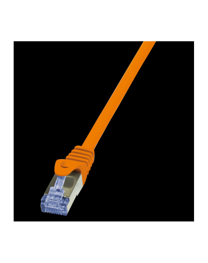 LOGILINK Patchcord Cat.6A 10G S/FTP PIMF PrimeLine 0,5m pomarańczowy główny