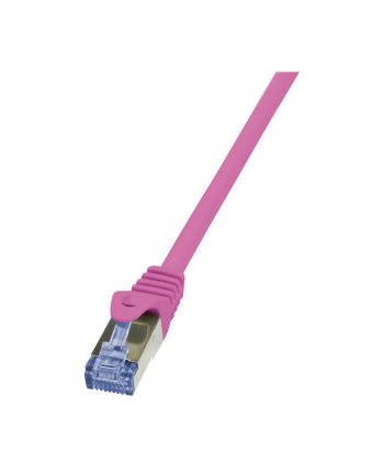 LOGILINK Patchcord Cat.6A 10G S/FTP PIMF PrimeLine 1m różowy