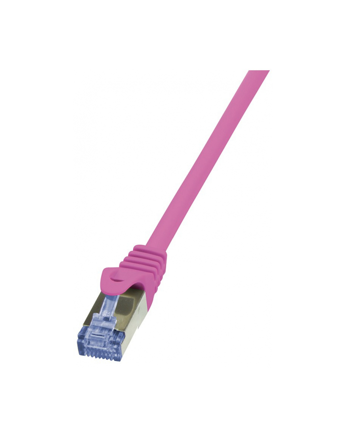 LOGILINK Patchcord Cat.6A 10G S/FTP PIMF PrimeLine 1m różowy główny