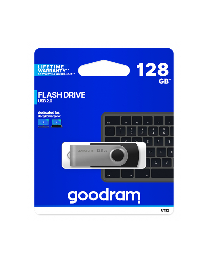 Goodram Flashdrive Twister 128GB USB 2.0 czarny główny