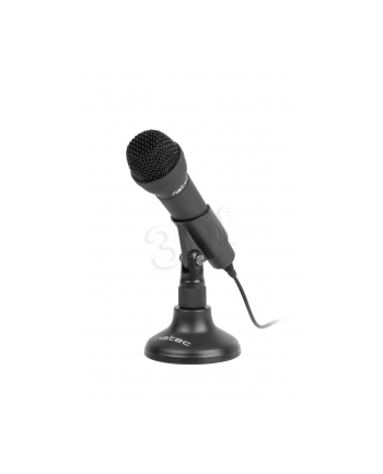Natec Mikrofon ADDER Czarny Mini Jack 3,5mm Mikrofon Dookólny niskoszumowy