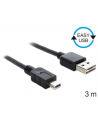 DeLOCK EASY USB 2.0-A > mini USB czarny 3m - Wtyk/Wtyk - nr 13