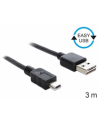 DeLOCK EASY USB 2.0-A > mini USB czarny 3m - Wtyk/Wtyk - nr 6