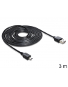 DeLOCK EASY USB 2.0-A > mini USB czarny 3m - Wtyk/Wtyk - nr 15