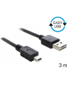 DeLOCK EASY USB 2.0-A > mini USB czarny 3m - Wtyk/Wtyk - nr 27