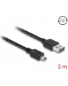 DeLOCK EASY USB 2.0-A > mini USB czarny 3m - Wtyk/Wtyk - nr 29