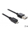 DeLOCK EASY USB2.0-A>Micro-B Wtyk/Wtyk 2m czarny - nr 9