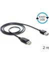 DeLOCK EASY USB2.0 A Wtyk-Gniazdo - czarny 2m - nr 19