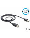 DeLOCK EASY USB2.0 A Wtyk-Gniazdo - czarny 2m - nr 28