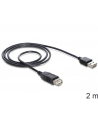 DeLOCK EASY USB2.0 A Wtyk-Gniazdo - czarny 2m - nr 6