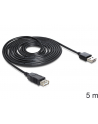 DeLOCK EASY USB2.0 A Wtyk-Gniazdo - czarny 5m - nr 15