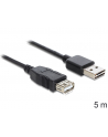 DeLOCK EASY USB2.0 A Wtyk-Gniazdo - czarny 5m - nr 5