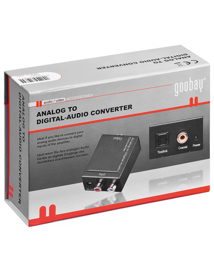 goobay - adapter Analog->Digital - 2xCinch->koncentryczny główny