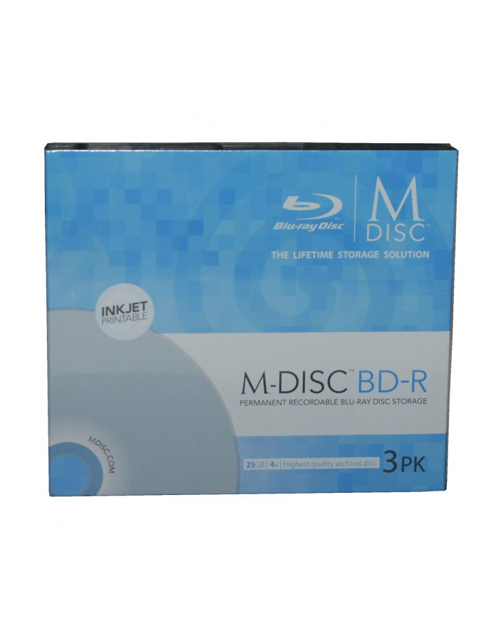 M-Disc 4x BD-R 25GB CB Pr. 3 sztuk główny