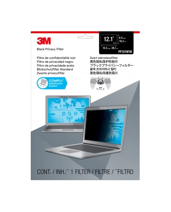 3M PF12.1W PRIVACY FILTER BLACK FOR 12,1IN / 30,7 CM / 16:10     IN