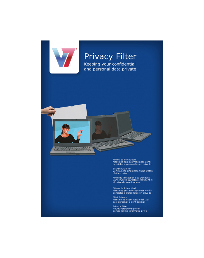 V7 PRIVACY FILTER 19.0IN 16:10 V7 Blickschutzfilter / Sichtschutzfilter / Privacy Filter / Sichtschutzfolie / Blickschutzfolie/ 48.3 cm (19 '')/ Wide (16:10)/ LCD/ Farbe: transparent/ 256 mm/ 409 mm główny