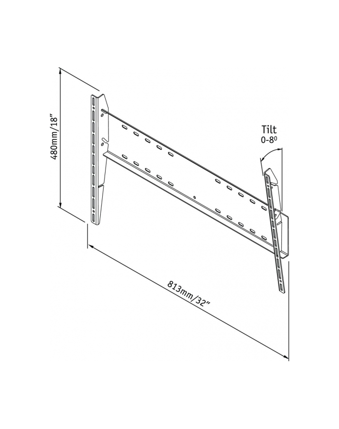 Vogel`s MFL 100 WALL MOUNT BLACK VESA MIS-F 40-80 >100KG główny