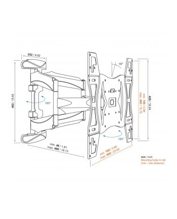 Vogel`s BASE 45 L LCD WALL MOUNT BASE 45 L Schwenkbarer TV-Wandhalter