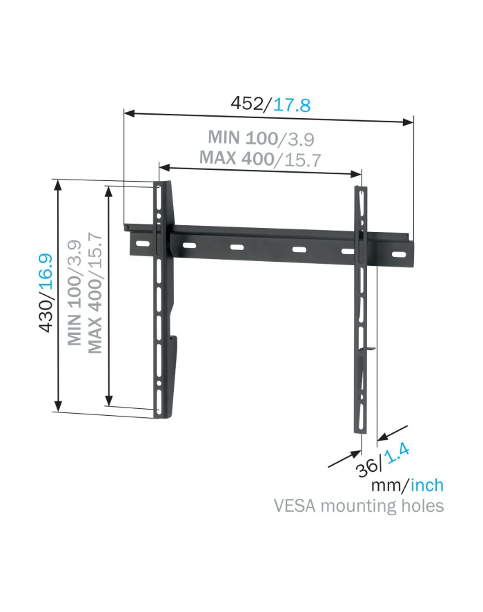 Vogel`s MNT 200 WALLMOUNT L FLAT Mount Massive  LEDLCD Wandhalter  32-55''  flach  400X400  80KG/ główny