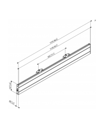 Vogel`s PFB 3411 ADAPTER BAR PFB 3411 Adapterbar 1175 mm schwarz nr 1